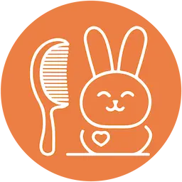 Rabbit gentle brushing